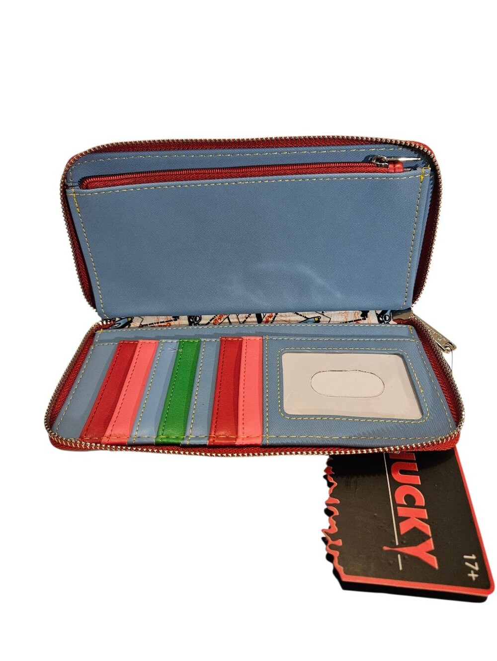 Loungefly Childs Play Chucky Cosplay Mini Backpack And Wallet Set- NWT - Picture 14 of 15